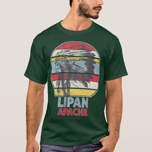 Camiseta Lipan APACHE Original Indian Retro Sun (Frente)
