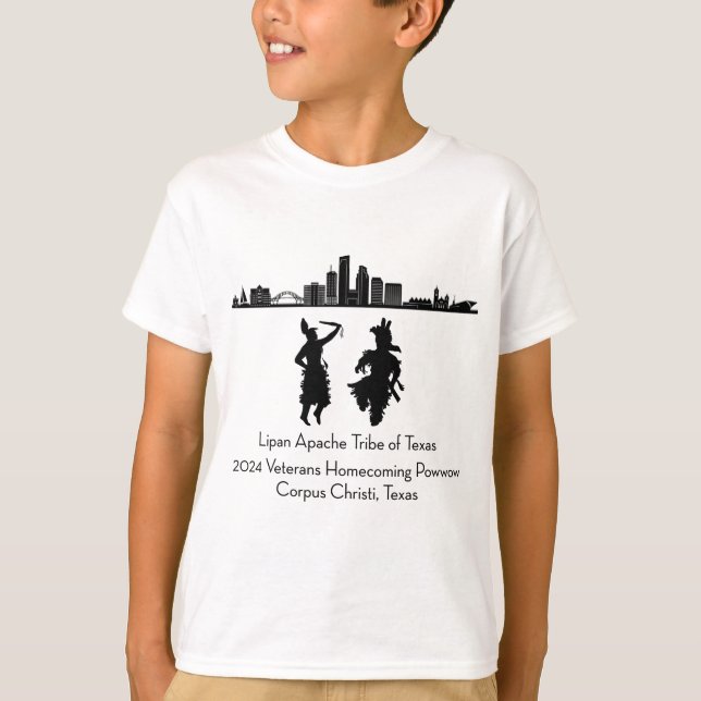 Camiseta Lipan Apache Tribe 2024 Veteranos PowWow Tee Kids1 (Frente)