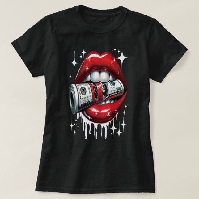 Camiseta Lips & bills (Frente do Design)