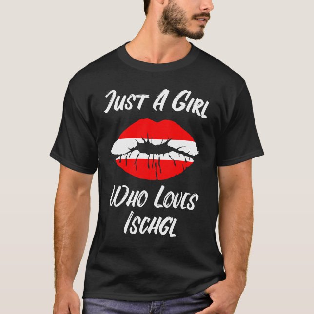 Camiseta Lips Mouth Love Austria Flag Ischgl (Frente)
