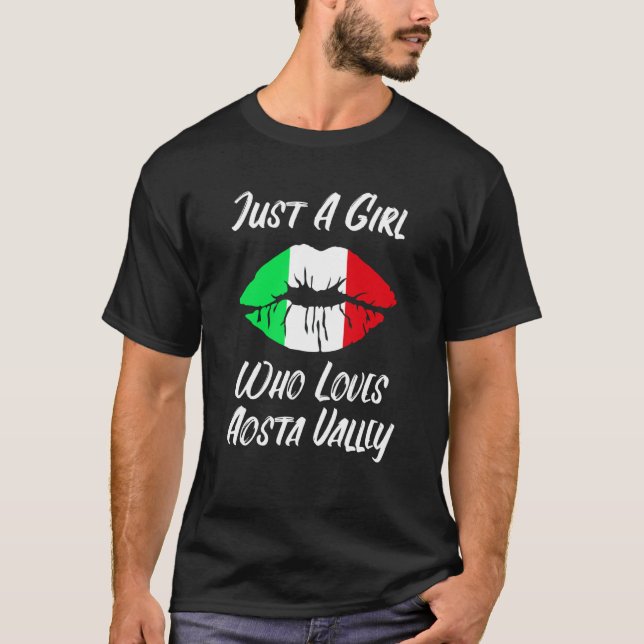 Camiseta Lips Mouth Love Italian Flag Aostatal (Frente)