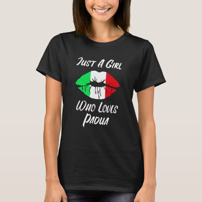 Camiseta Lips Mouth Love Italian Flag Padua (Frente)