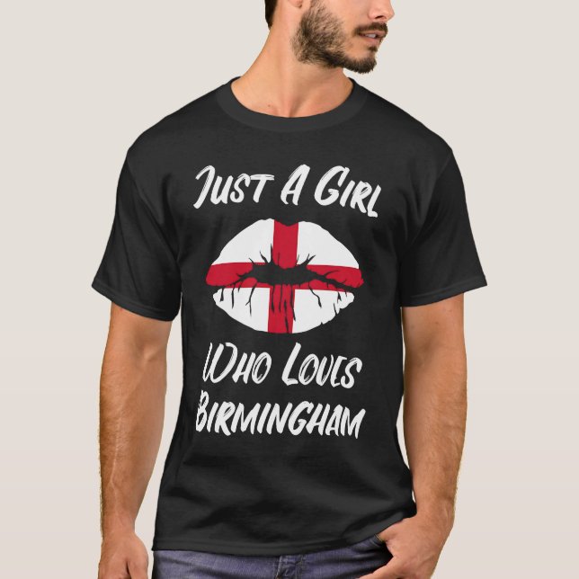 Camiseta Lips Mouth Love Saint George's Cross Flag Birmingh (Frente)