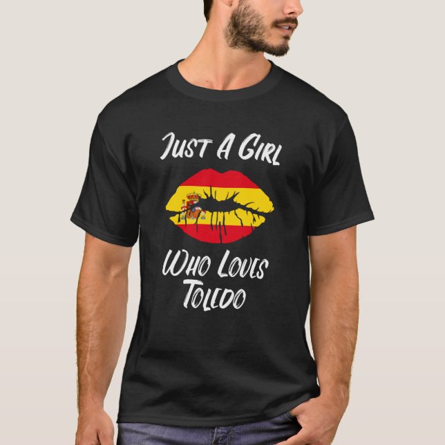 Camiseta Lips Mouth Love Spanish Flag Toledo (Frente)