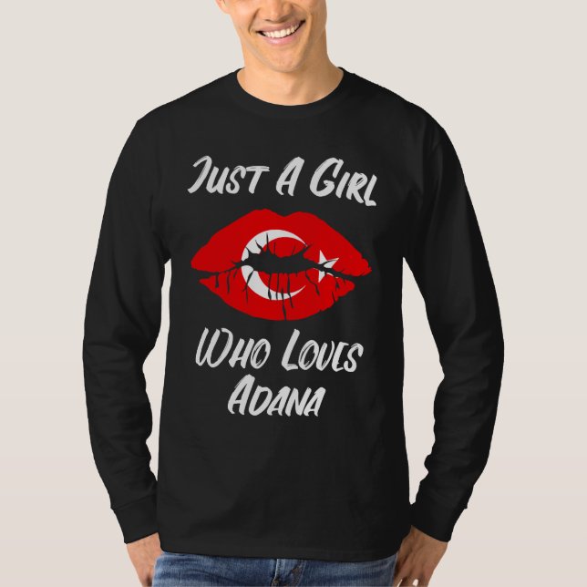 Camiseta Lips Mouth Love Turkish Flag Adana (Frente)