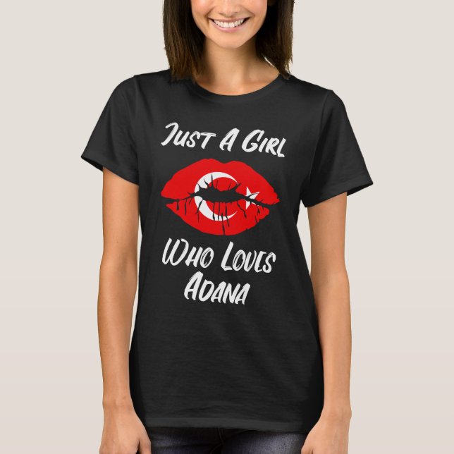 Camiseta Lips Mouth Love Turkish Flag Adana (Frente)