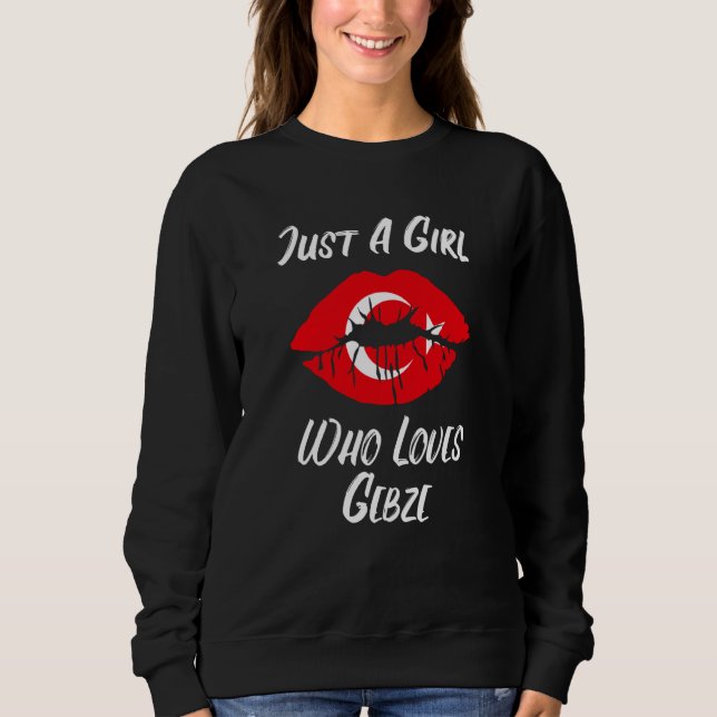 Camiseta Lips Mouth Love Turkish Flag Gebze (Frente)