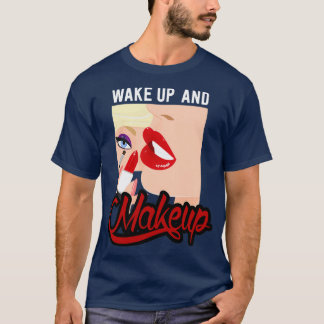 Camiseta Lípstick Cosméticos Maquiagem Lábios Maquiagem Maq
