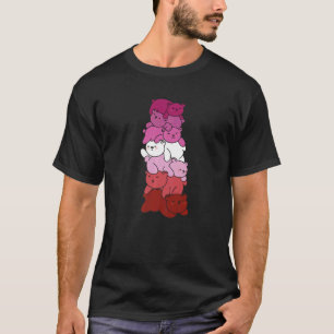 Camiseta Lipstick Lesbian Flag Pile Pride Lgbtq Bear Lesbia