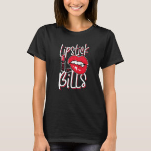 Camiseta Lipstick paga minhas contas para mulheres com bato