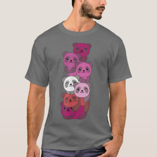 Camiseta Lipstick Sinalizador lésbico Orgulho de pilha LGBT