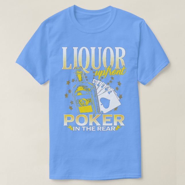 Camiseta Liquor no pôquer traseiro (Frente do Design)