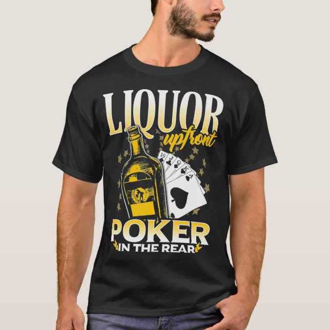 Camiseta Liquor no pôquer traseiro  (Frente)
