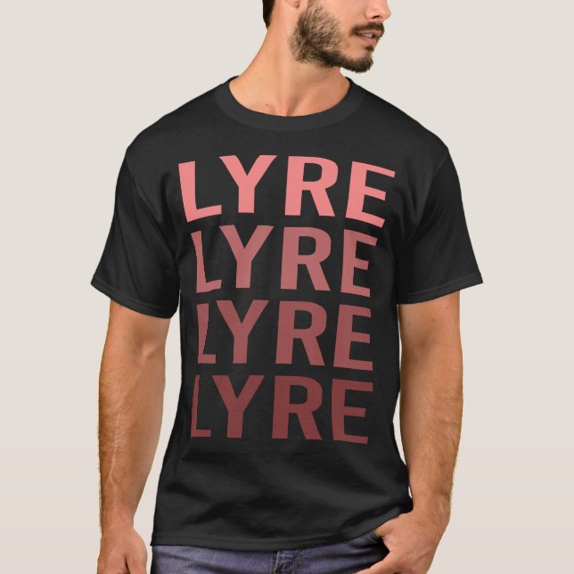Camiseta Lira de Texto Vermelho (Frente)
