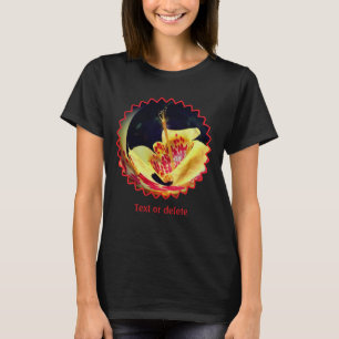 Camiseta Lírio Manchado Floral Abstrato Personalizado