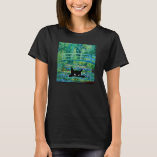 Camiseta Lírios de água impressionistas franceses Ponte jap