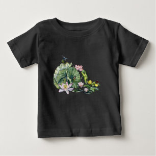 Camiseta Lírios de água japoneses e Flores de Lotus