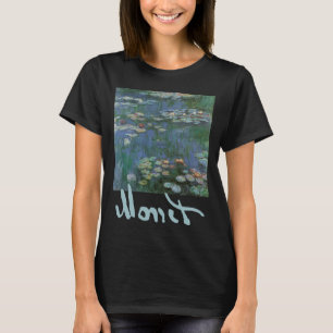 Camiseta Lírios de Claude Monet, Flores Vintage