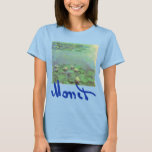 Camiseta Lírios de Claude Monet, Impressionismo venenoso<br><div class="desc">Lírios d'água (1914) de Claude Monet é uma pintura floral impressionista de arte safena. Uma das várias pinturas de lírio-d'água que Monet pintou pelo lago em seu jardim floral da primavera em Giverny, França. Sobre o artista: Claude Monet (1840-1926) foi o fundador do movimento de pintura impressionista francês, com a...</div>