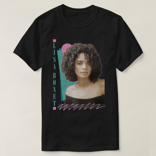 Camiseta Lisa Bonet 90s Design do ventilador estético (Frente do Design)
