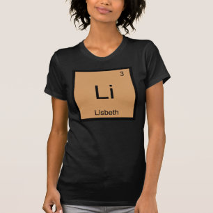 Camiseta Lisbeth Name Química Elemento de Química Mesa peri