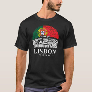 Camiseta Lisboa Cidade Portugal Bandeira