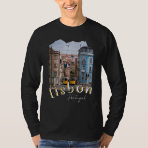 Camiseta Lisboa Portugal Tram Souvenirs Português Lisboa L