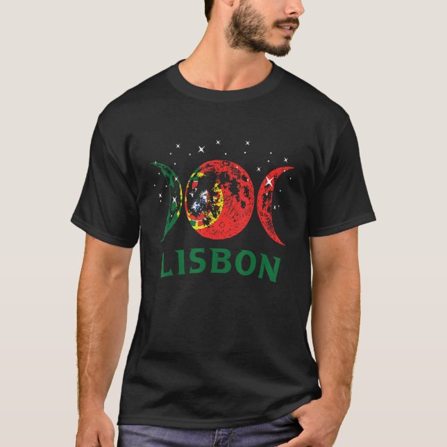 Camiseta Lisbon Portuguese City Retro Portugal Flag 1 (Frente)