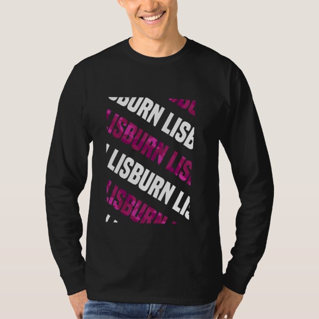 Camiseta Lisburn Camo - Camouflagem Rosa Padrão (Frente)