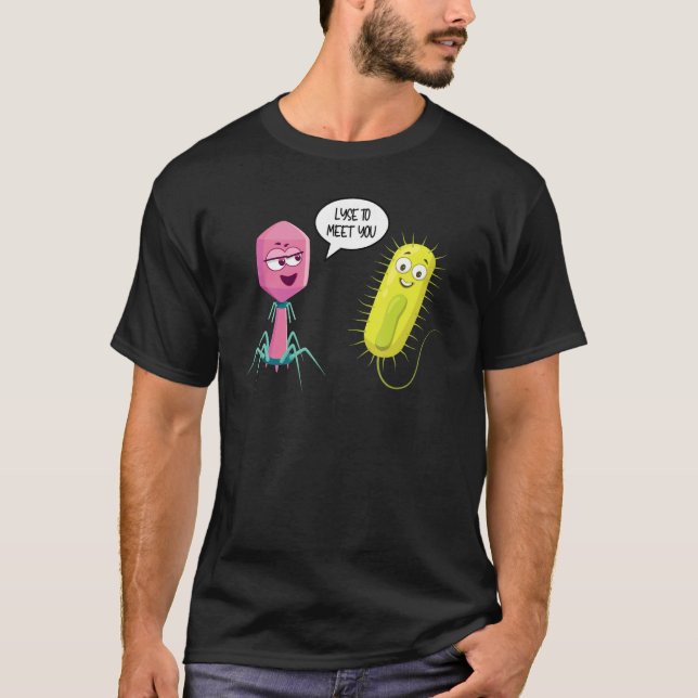 Camiseta Lisem-se Para Conhecê-lo  Bacteriófago 8 (Frente)