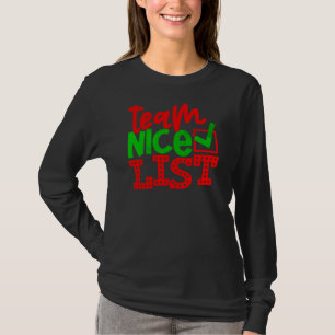 Camiseta Lista da Equipe dos Bons - Designs de Natal-56587