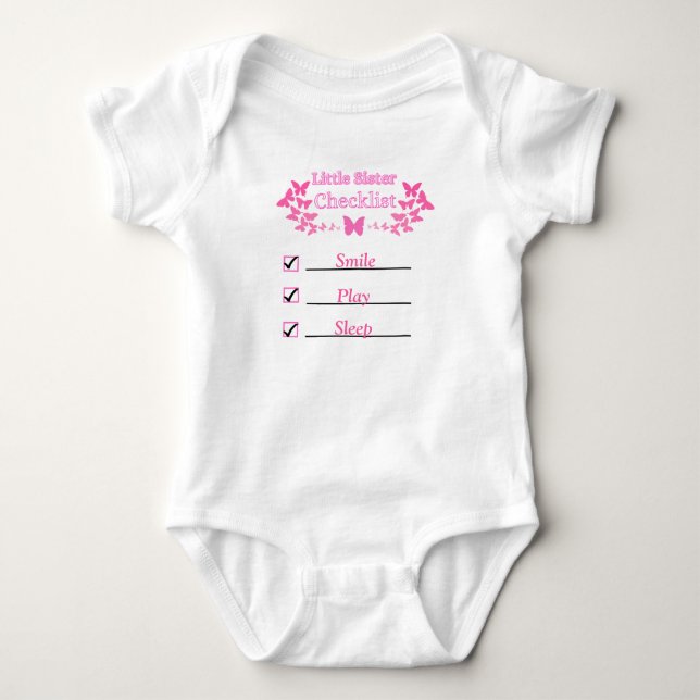Camiseta Lista da Irmã Mais Nova (Frente)