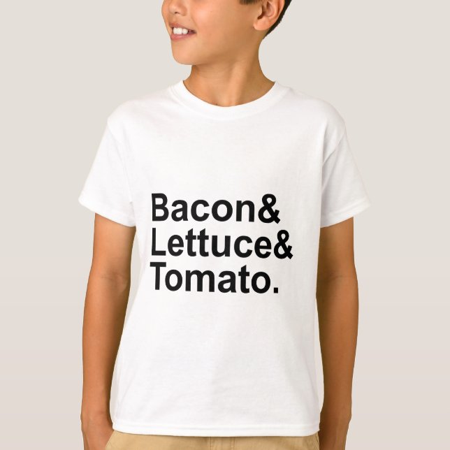 Camiseta Lista de Bacon Alface Tomate BLT (Frente)