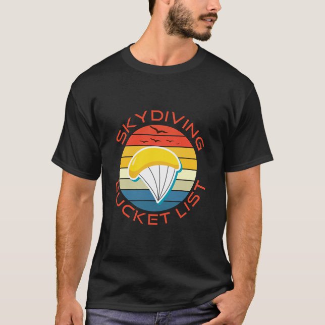 Camiseta lista de baldes de paraquedismo (Frente)