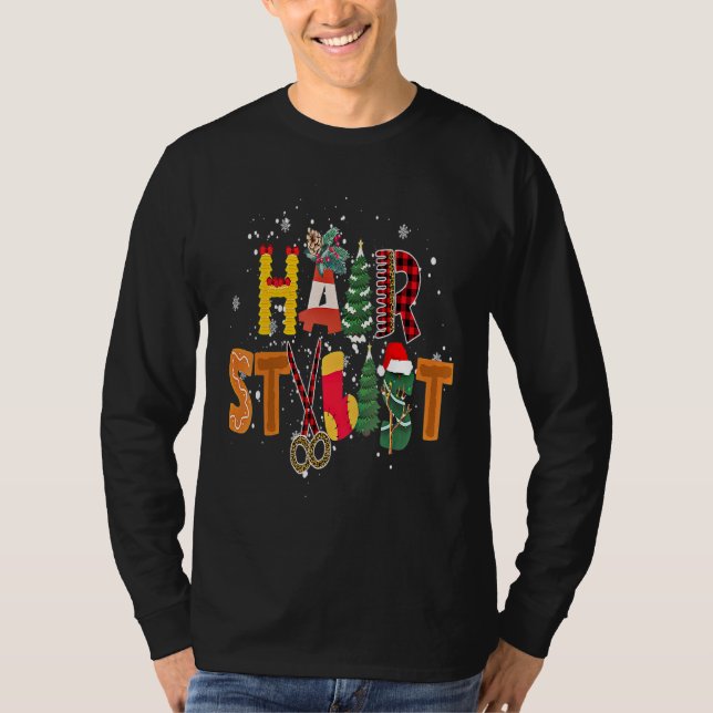 Camiseta Lista de Cabelos de Natal (Frente)