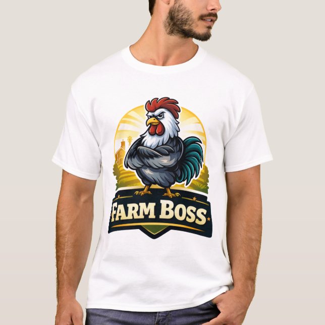 Camiseta lista de chefes da fazenda (Frente)