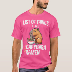 Camiseta Lista De Coisas Que Gosto De Ramen L