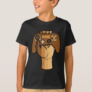 Camiseta Lista de controladores Histórico Preto Blam Jogos 