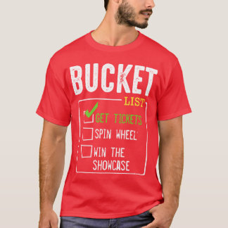 Camiseta Lista de Desejos Bilhetes Sorteio Programa de TV E