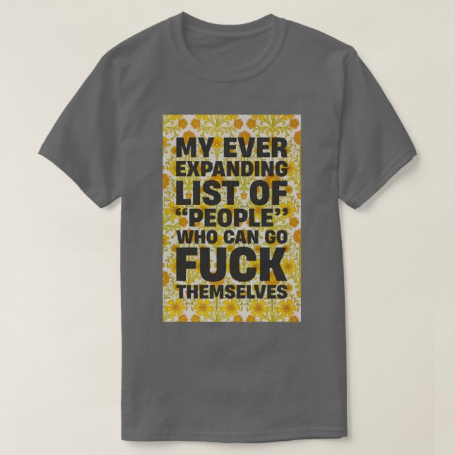 Camiseta Lista de expansão (Frente do Design)