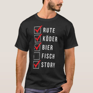 Camiseta Lista de histórias de pescador com isca de cerveja