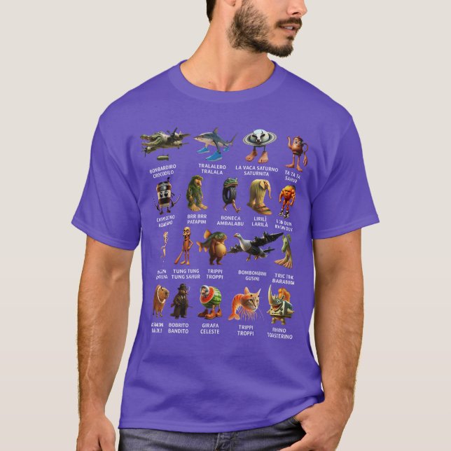 Camiseta Lista de Italian Brainrot (Frente)