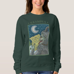 CAMISETA LISTA DE KRAMPUS NAUGHTY, MULHERES DE NATAL