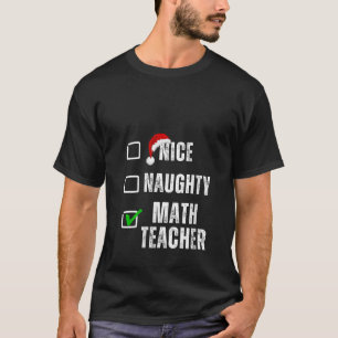 Camiseta Lista de Natal do Professor de Matemática Legal Tr