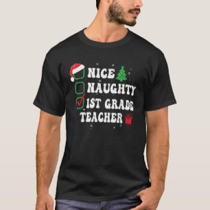 Camiseta Lista de Natal Engraçada da Professora Malvada Boa