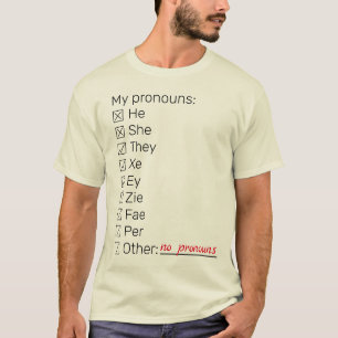 Camiseta Lista de neopronomes longa