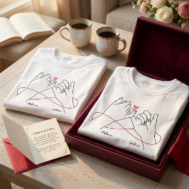Camiseta Lista de Nomes Românticos para Aniversário de Casa