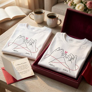 Camiseta Lista de Nomes Românticos para Aniversário de Casa