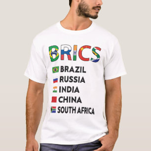 Camiseta Lista de países de Brics, indicador de brics
