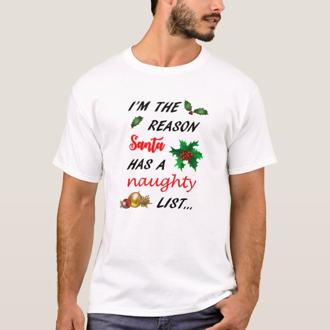 Camiseta Lista de papais noeis (Frente)